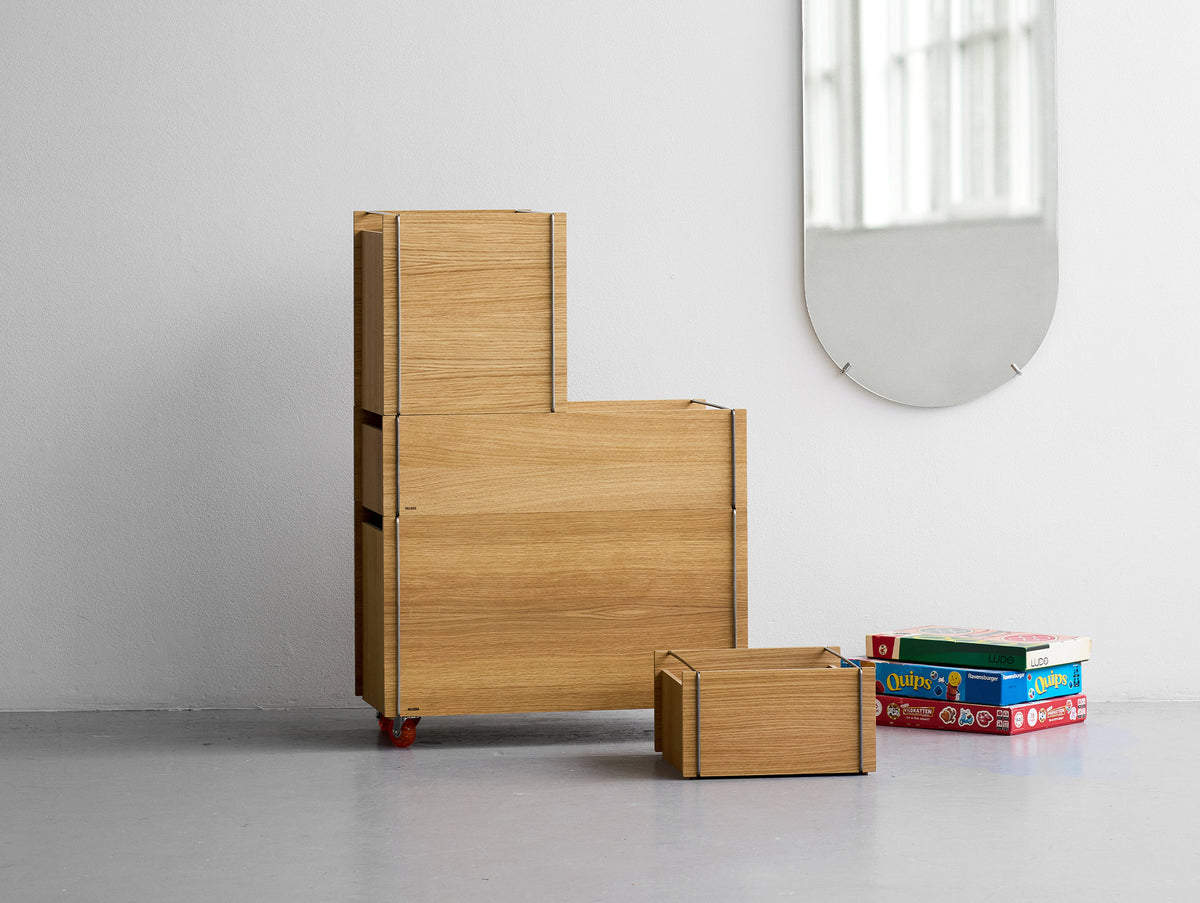 Storage Tower by Moebe - Medium / Oak / Stainless Steel