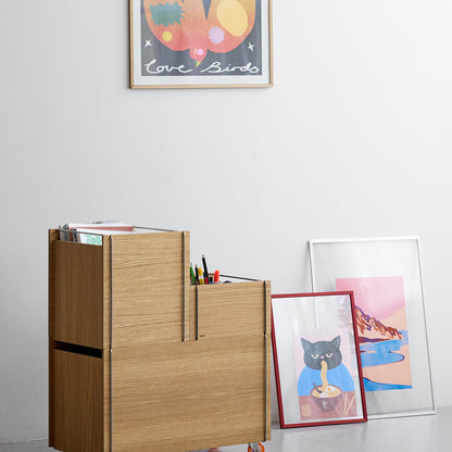 Storage Tower by Moebe - Medium / Oak / Black