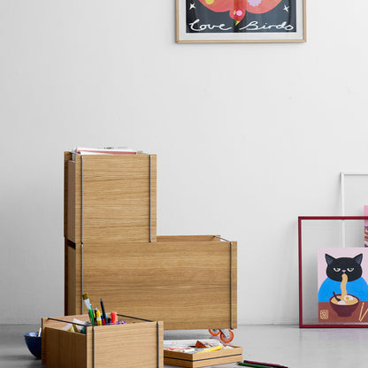 Storage Tower by Moebe - Medium / Oak / Black