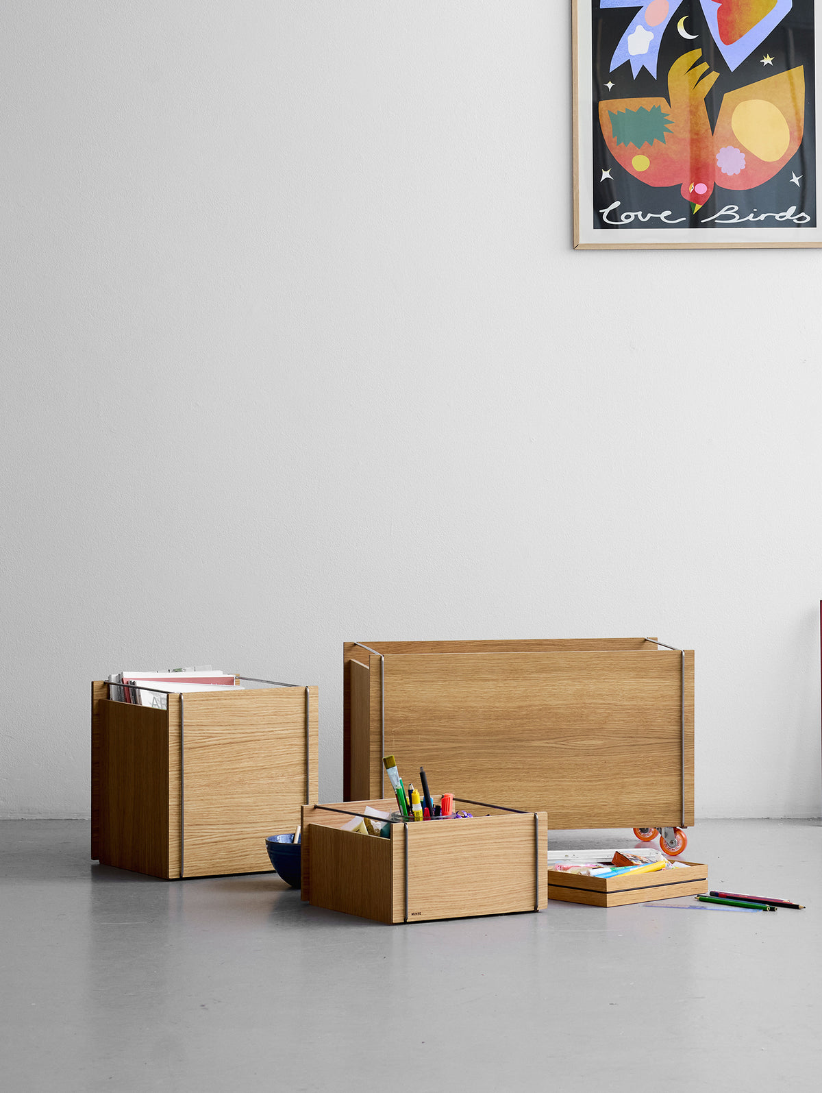 Storage Tower by Moebe - Medium / Oak / Black