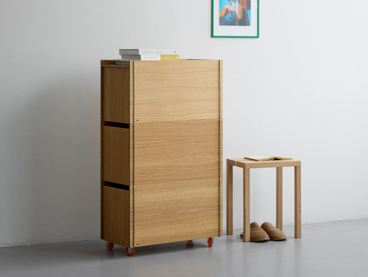 Storage Tower by Moebe - Tall / Oak / Stainless Steel