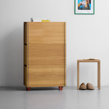 Storage Tower by Moebe - Tall / Oak / Stainless Steel