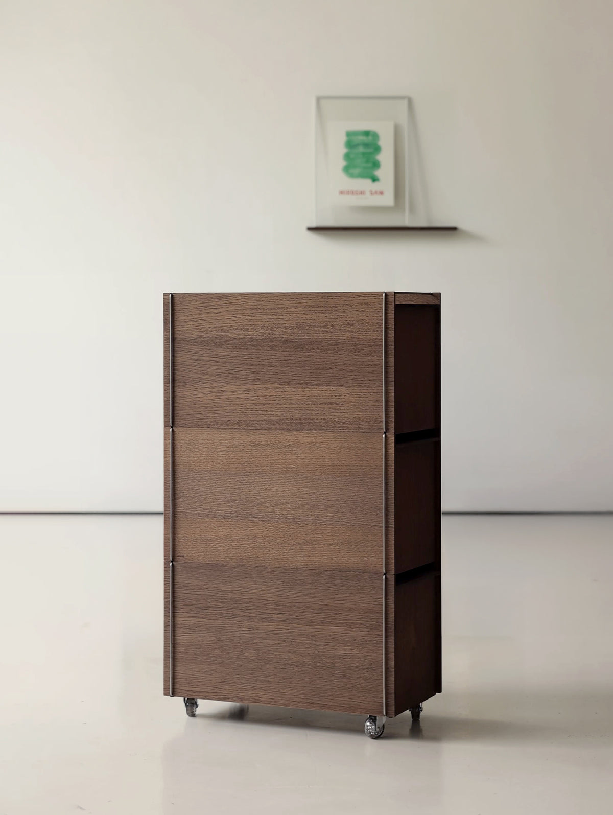 Storage Tower by Moebe - Tall / Smoked Oak / Stainless Steel