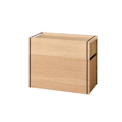 Storage Tower by Moebe - Low / Oak / Black
