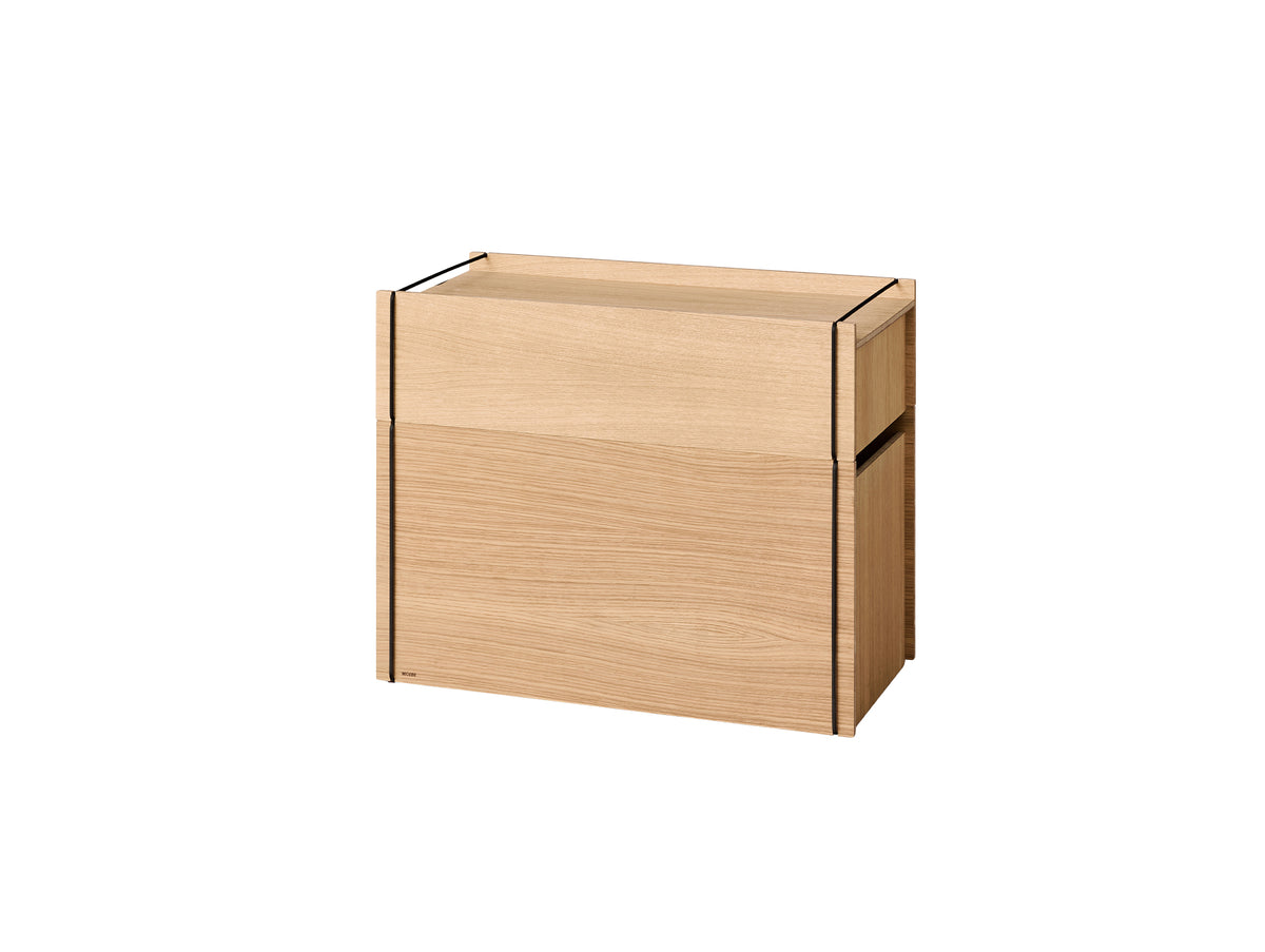 Storage Tower by Moebe - Low / Oak / Black