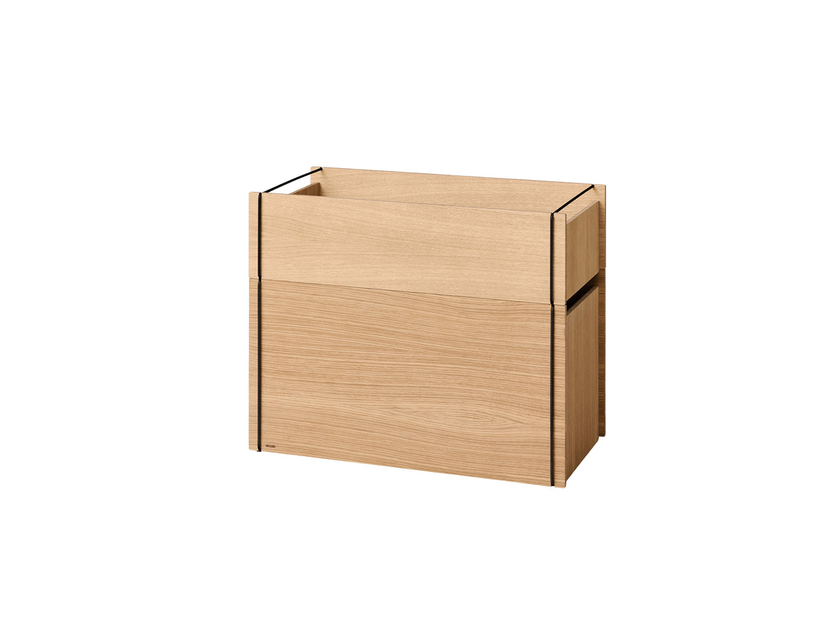 Storage Tower by Moebe - Low / Oak / Black