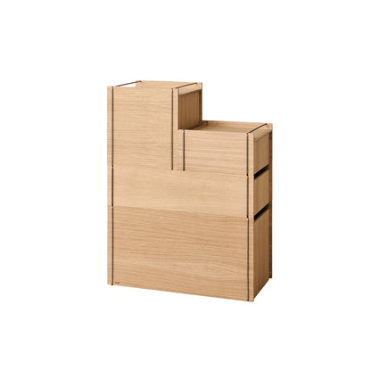 Storage Tower by Moebe - Medium / Oak / Stainless Steel