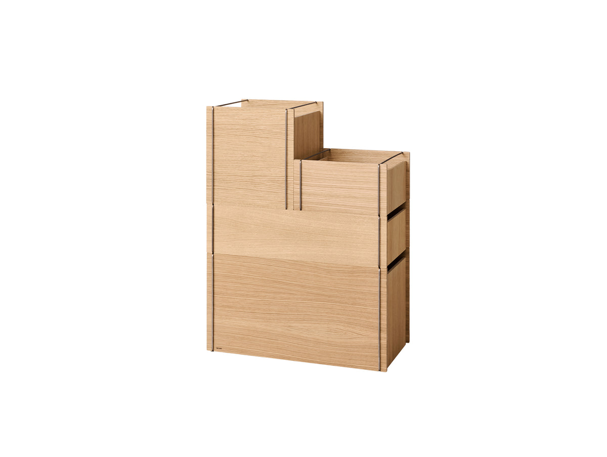 Storage Tower by Moebe - Medium / Oak / Stainless Steel