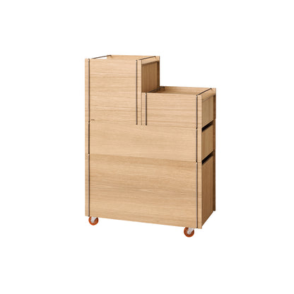 Storage Tower by Moebe - Medium / Oak / Stainless Steel