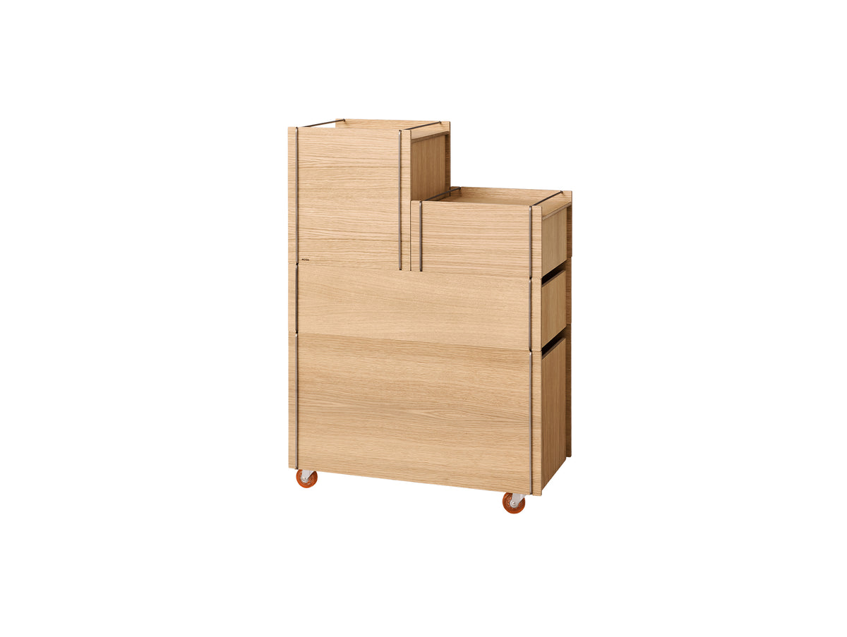 Storage Tower by Moebe - Medium / Oak / Stainless Steel