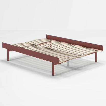 Moebe Bed 90 - 180 cm (High) Frame / with 140cm wide Slats / Dusty Rose