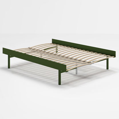 Moebe Bed 90 - 180 cm (High) Frame / with 140cm wide Slats / Pine Green