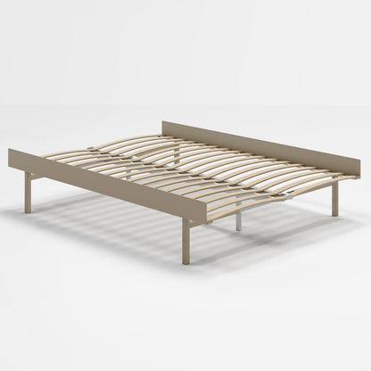 Moebe Bed 90 - 180 cm (High) Frame / with 140cm wide Slats / Sand