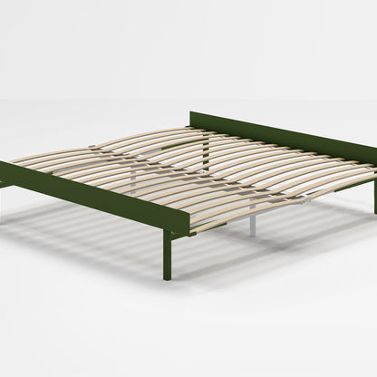 Moebe Bed 90 - 180 cm (High) Frame / with 180cm wide Slats /  Pine Green