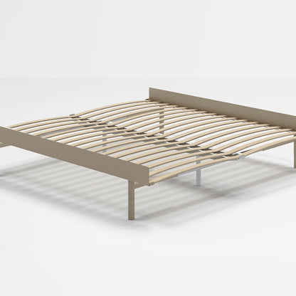 Moebe Bed 90 - 180 cm (High) Frame / with 180cm wide Slats /  Sand