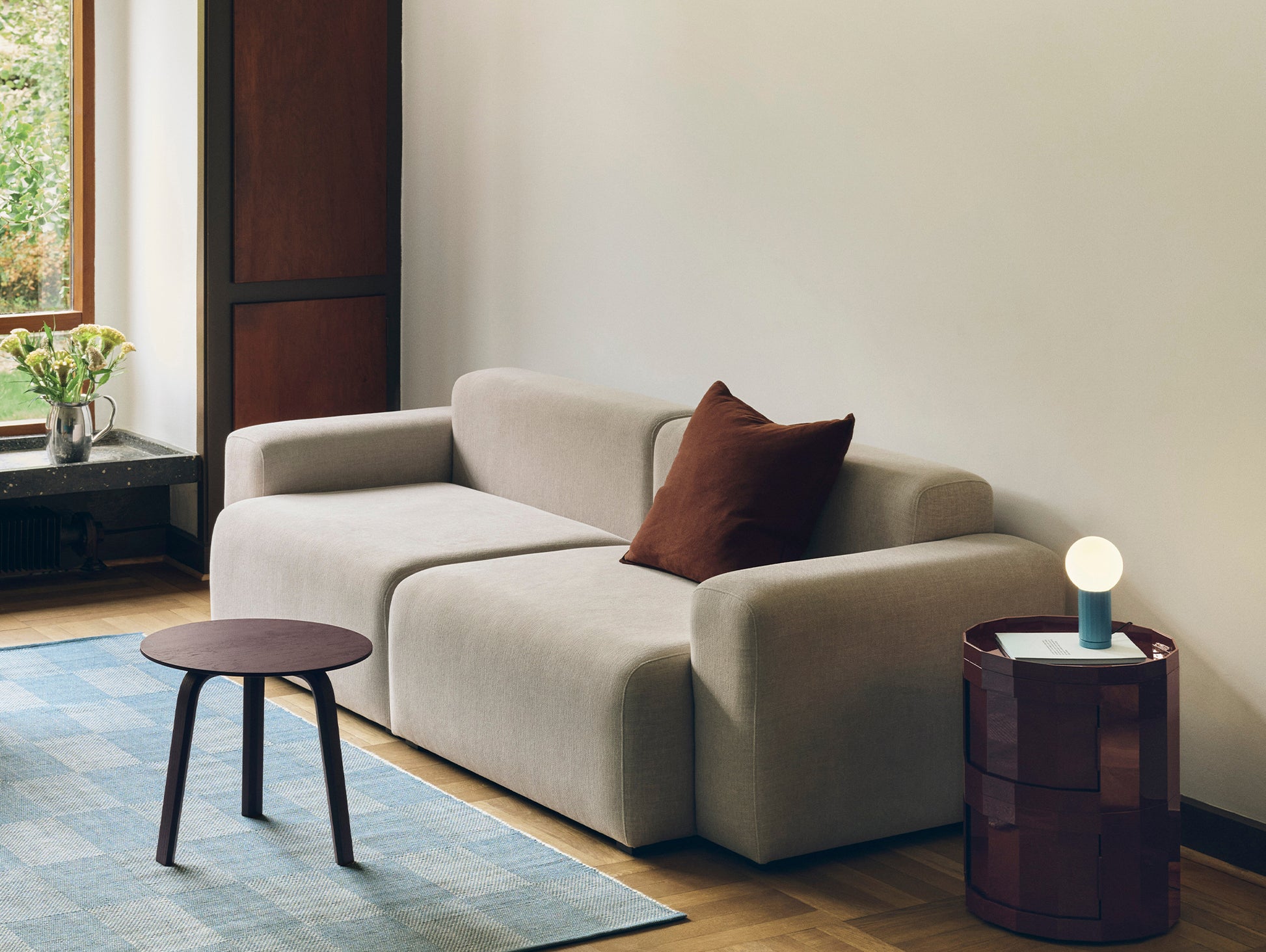 Facet Cabinet 20 by HAY - Burgundy