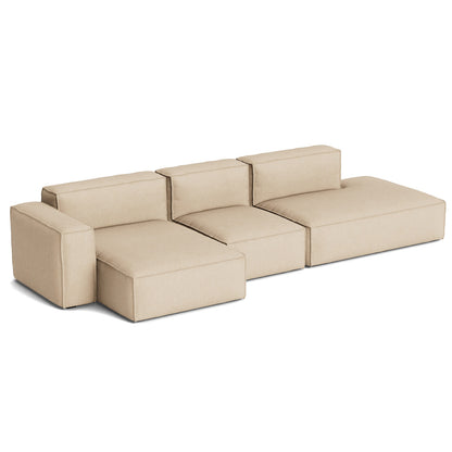 Mags Soft 3 Seater Sofa (Low Armrest) with Removable Cover by HAY - Combination 4 Left / Metaphor 035
