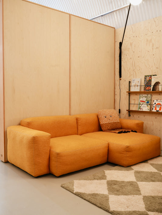 HAY Mags Soft (Low Armrest) 2.5-Seater Sofa / S1964 + S8265 / Metaphor 033 Bumblebee (Yellow)