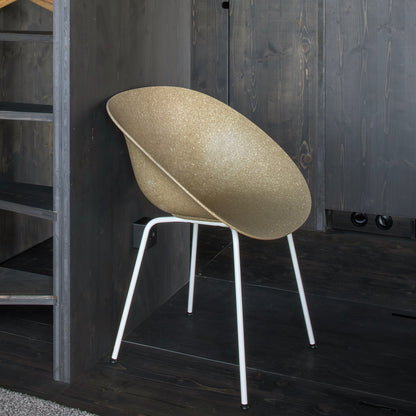 Mat Armchair - Steel by Normann Copenhagen - Cream Base / Hemp