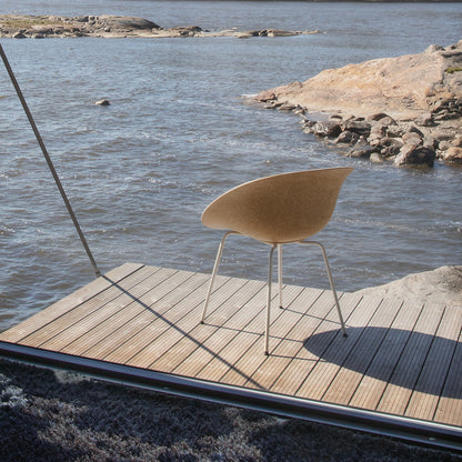 Mat Armchair - Steel by Normann Copenhagen - Cream Base / Hemp