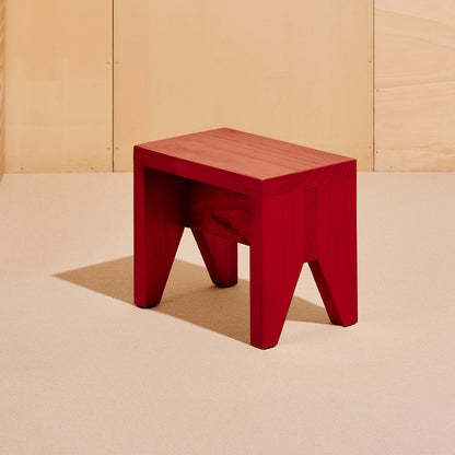 Manolito Stool by HAY - Short / Red Pine
