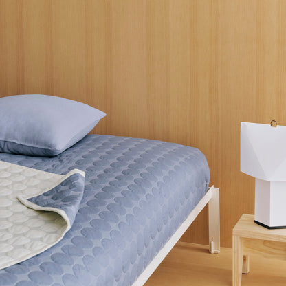 Mega Dot Bed Cover (Organic) by HAY - Dusty Blue
