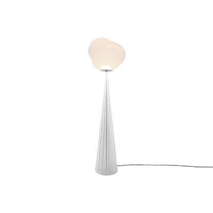 Melt LED Cone Fat Floor Lamp by Tom Dixon - Silver Cone /  Opal