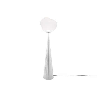 Melt LED Cone Fat Floor Lamp by Tom Dixon - Silver Cone /  Opal