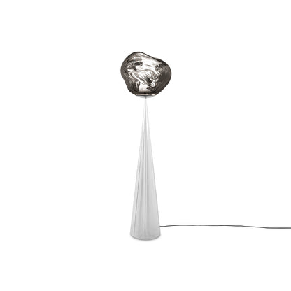 Melt LED Cone Fat Floor Lamp by Tom Dixon - Silver Cone /  Silver