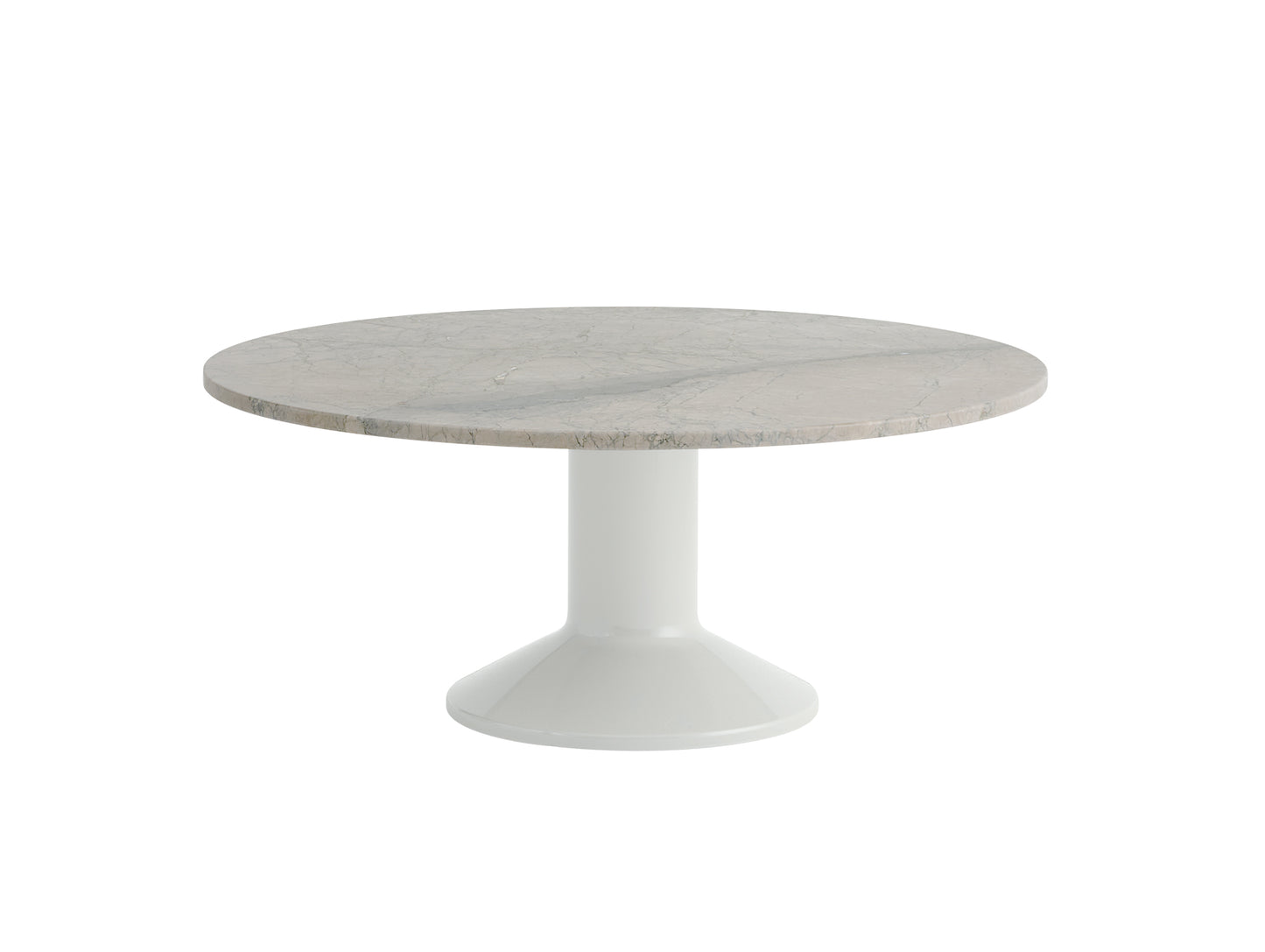 Midst Coffee Table by Muuto - Grey Marble Tabletop / Grey Steel Base