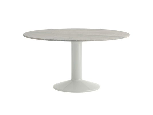 Midst Table Marble by Muuto - Grey Marble Tabletop / Grey Steel Base