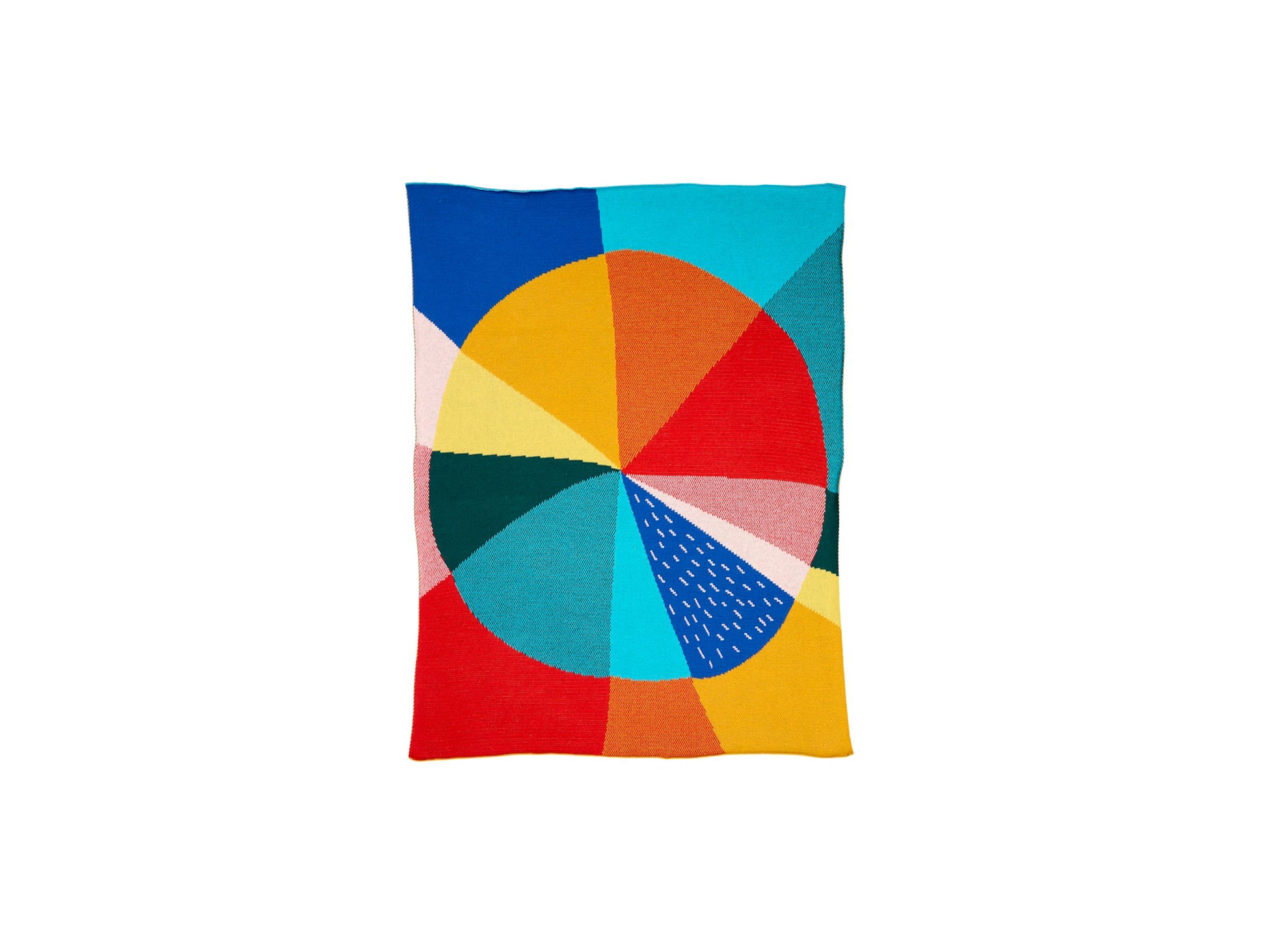 Pie Chart Cotton Mini Blanket by Donna Wilson
