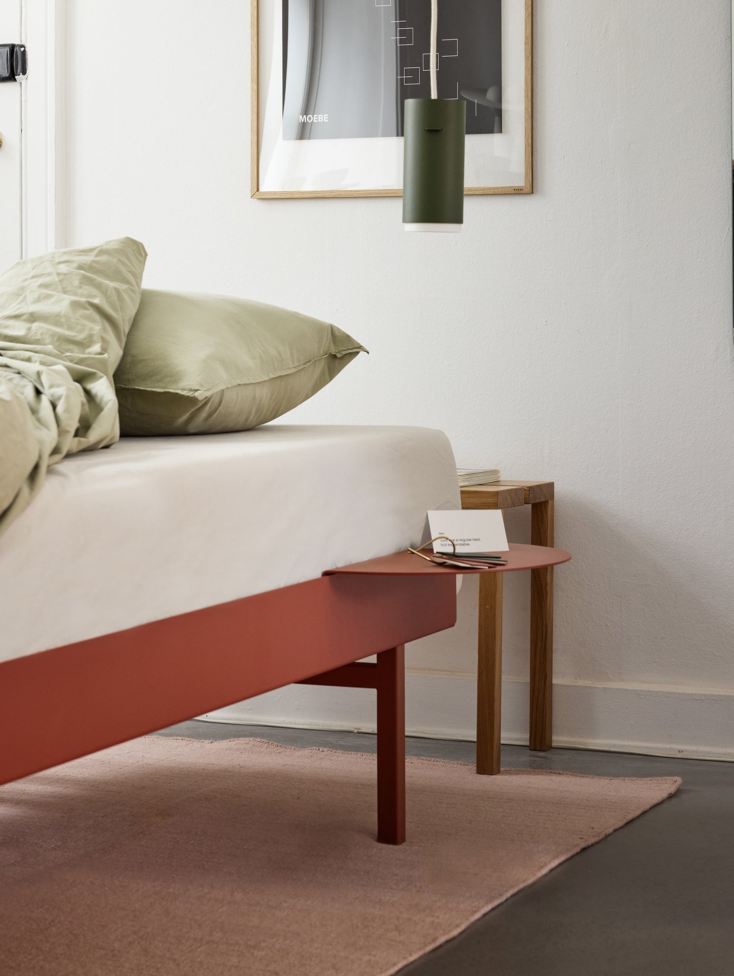 Bed 90 - 180 cm (High) by Moebe- Terracotta