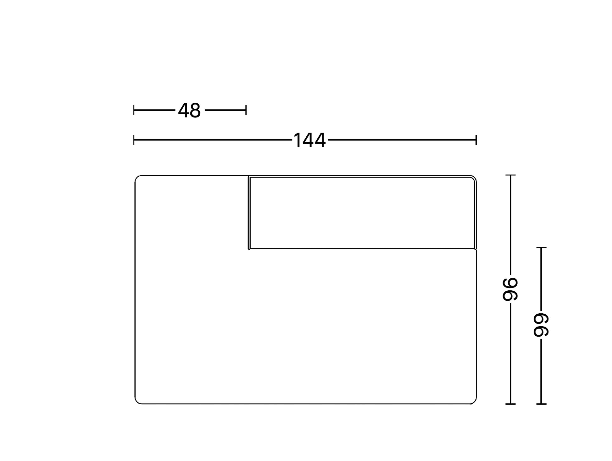 Eave Modular Sofa 96 - Individual Modules by Audo Copenhagen / Open End Module 144 / Right Backrest (Sitting Left)