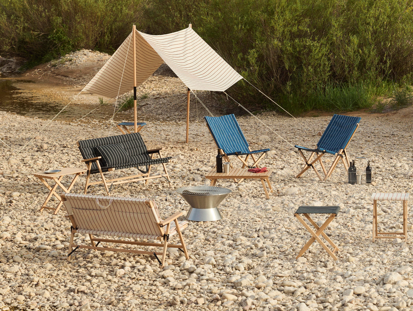 Outdoor Market Folding Sofa Cushion by HAY 