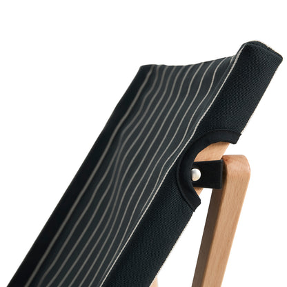 Outdoor Market Folding Chair by HAY - Black with Beige Stripe