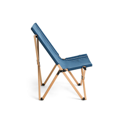 Outdoor Market Folding Chair by HAY - Blue with Beige Stripe