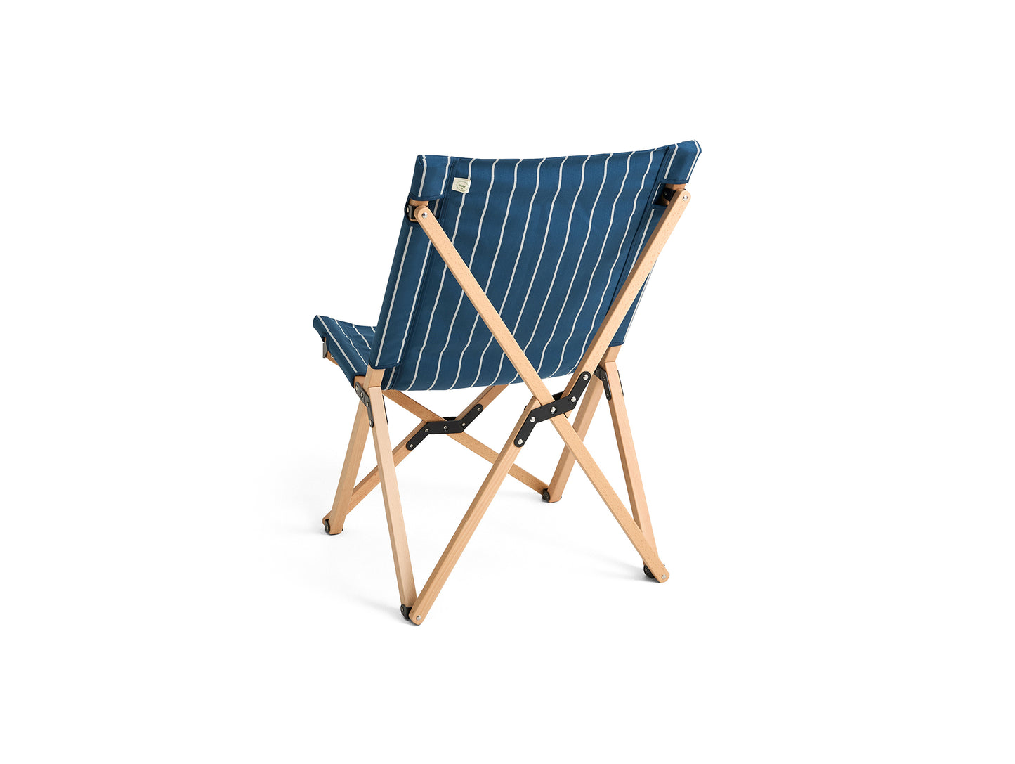 Outdoor Market Folding Chair by HAY - Blue with Beige Stripe