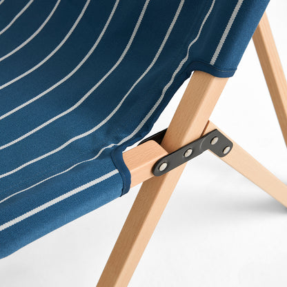 Outdoor Market Folding Chair by HAY - Blue with Beige Stripe