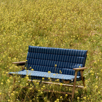 Outdoor Market Folding Sofa Cushion by HAY - Blue with Beige Stripe