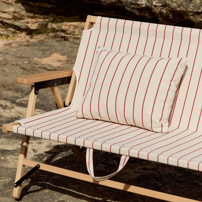 Outdoor Market Cushion by HAY - Beige with Red Stripe