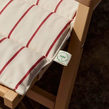 Outdoor Market Folding Sofa Cushion by HAY - Beige with Red Stripe