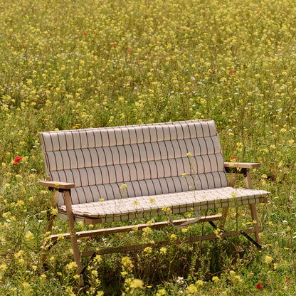 Outdoor Market Folding Sofa Cushion by HAY - Beige with Red Stripe