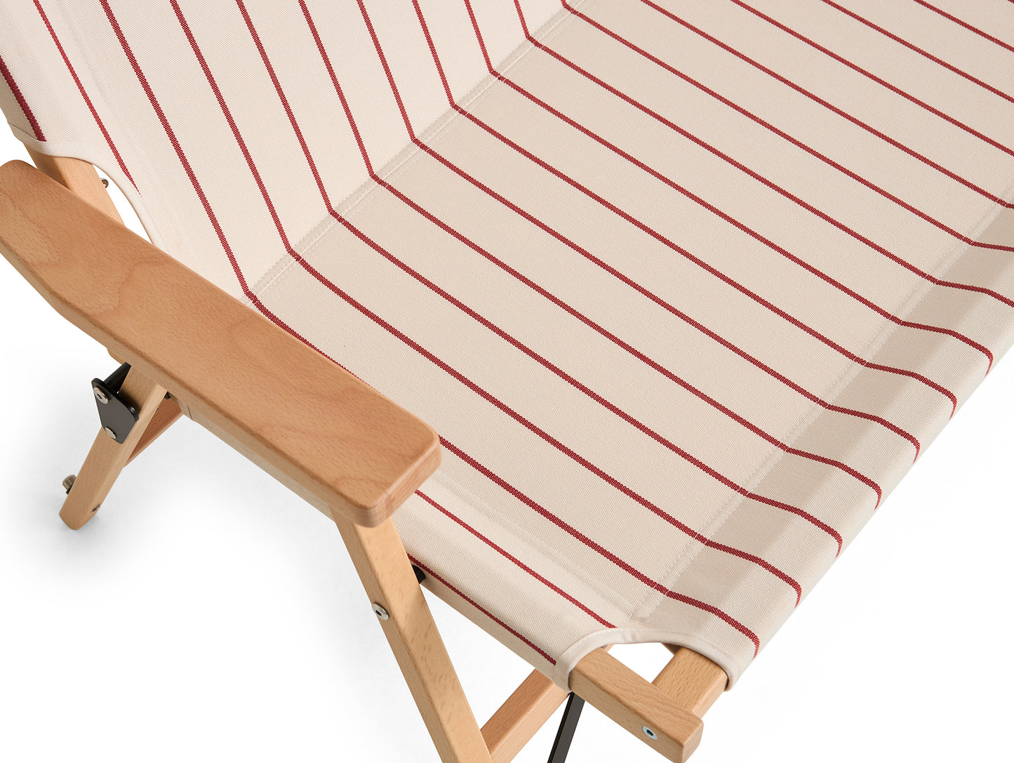 Outdoor Market Folding Sofa by HAY - Beige with Red Stripe