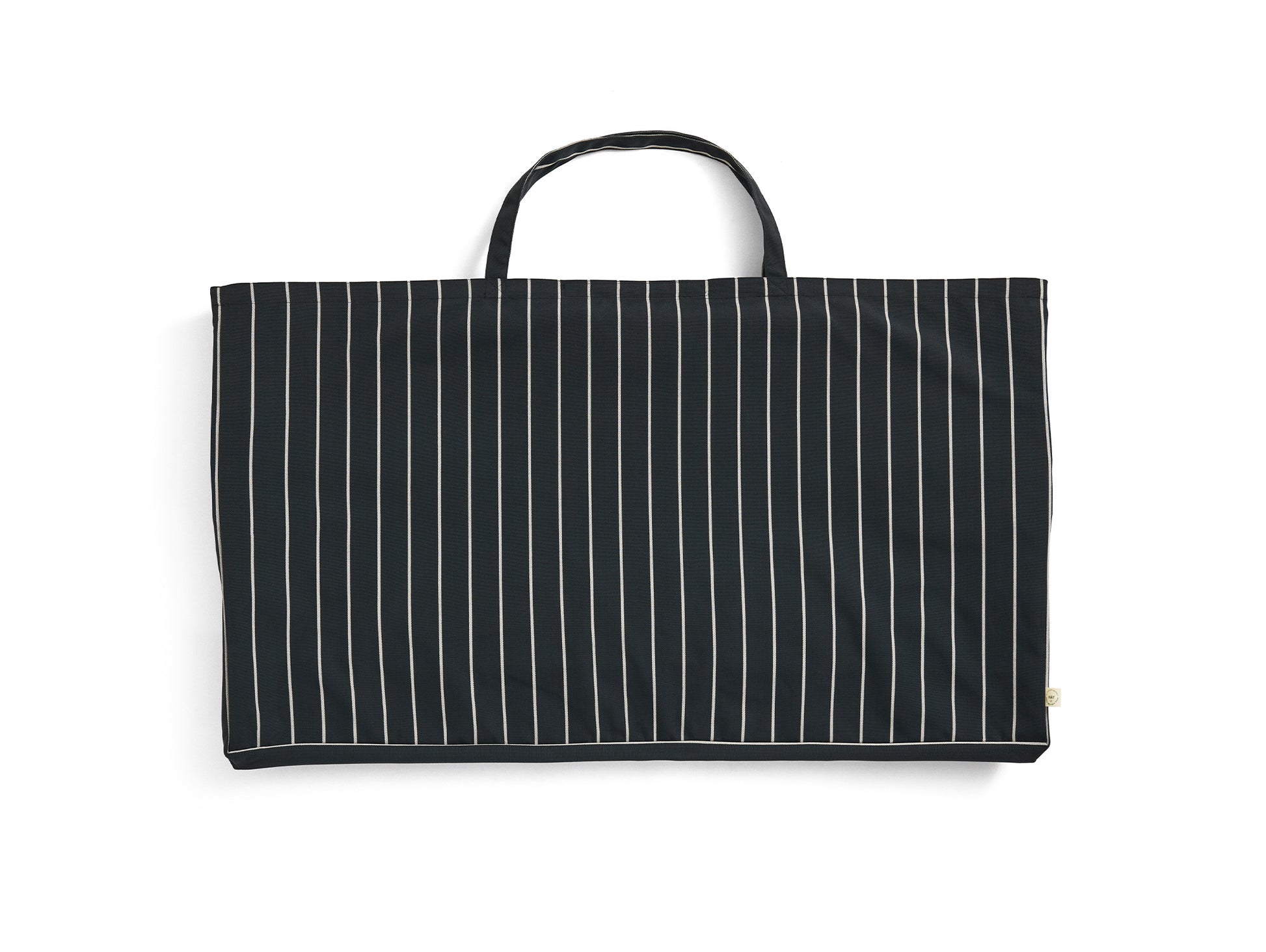 Outdoor Market Folding Sofa by HAY - Black with Beige Stripe
