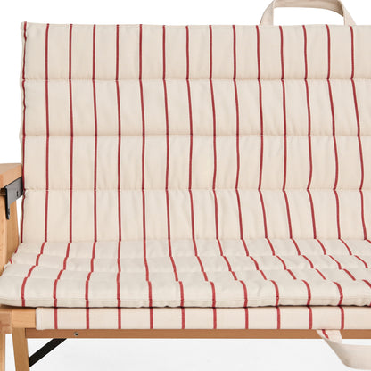 Outdoor Market Folding Sofa Cushion by HAY - Beige with Red Stripe