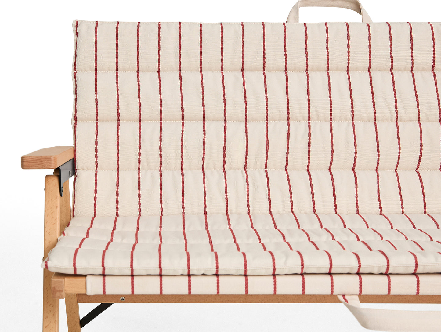 Outdoor Market Folding Sofa Cushion by HAY - Beige with Red Stripe
