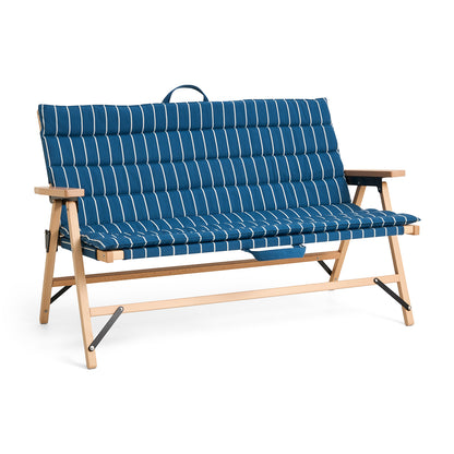 Outdoor Market Folding Sofa Cushion by HAY - Blue with Beige Stripe