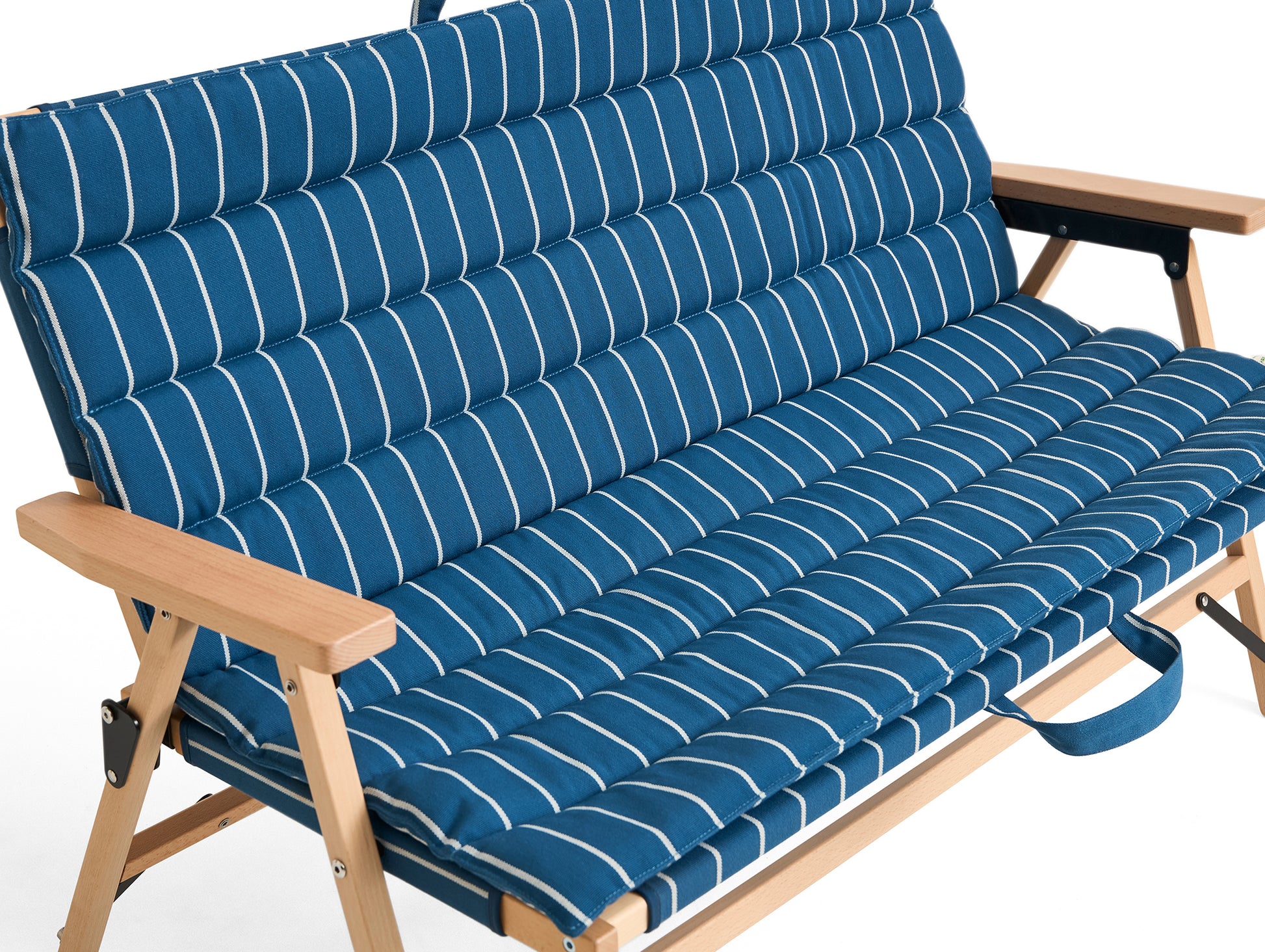 Outdoor Market Folding Sofa Cushion by HAY - Blue with Beige Stripe