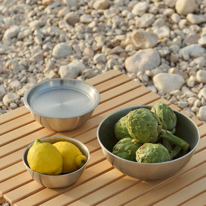 Outdoor Market Steel Bowl with Lid by HAY